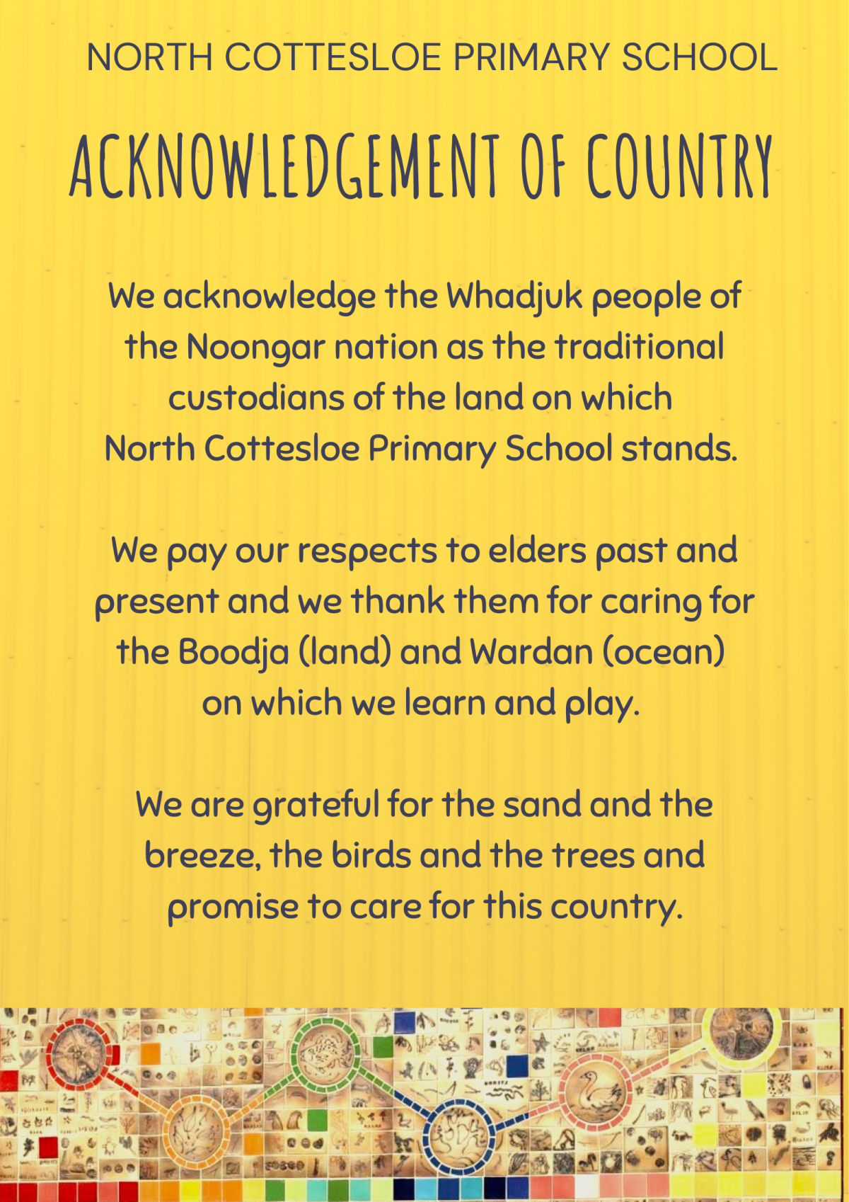 North Cottesloe Primary School - Acknowledgement if Country 