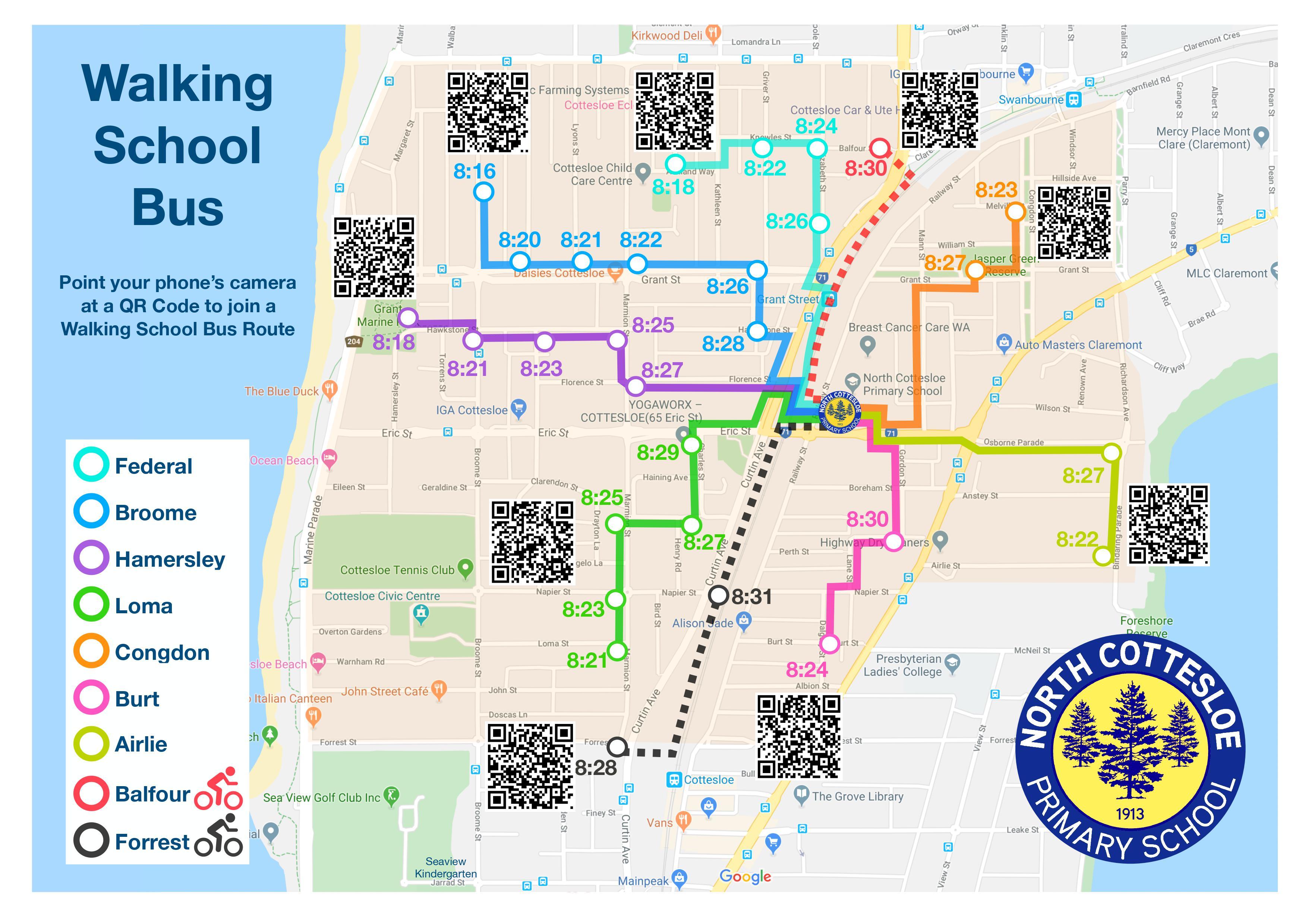 Walking School Bus Map